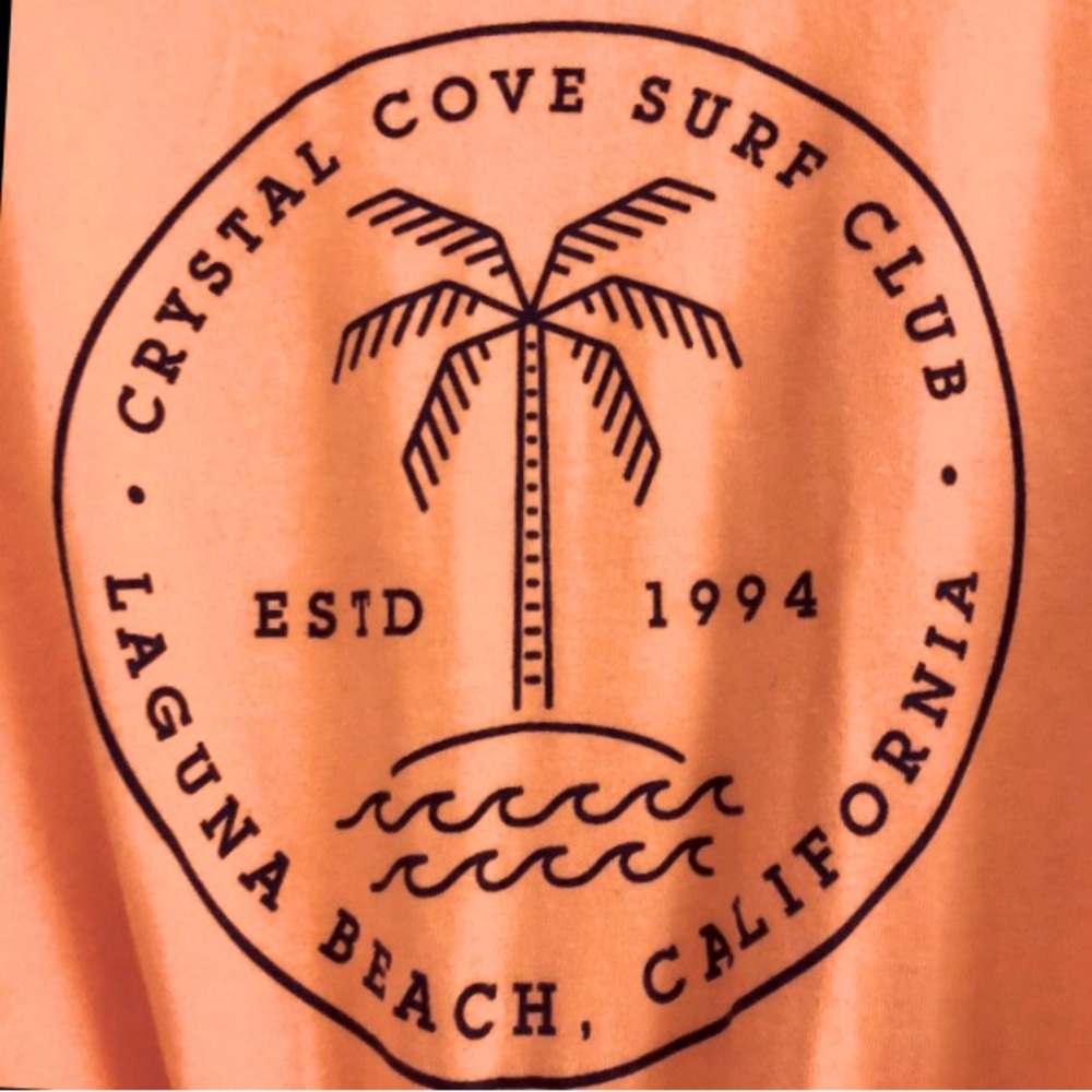 Girls Laguna Beach California Peach Long Sleeve Light Sweatshirt Teen | Pre-Teen - Picture 4 of 4